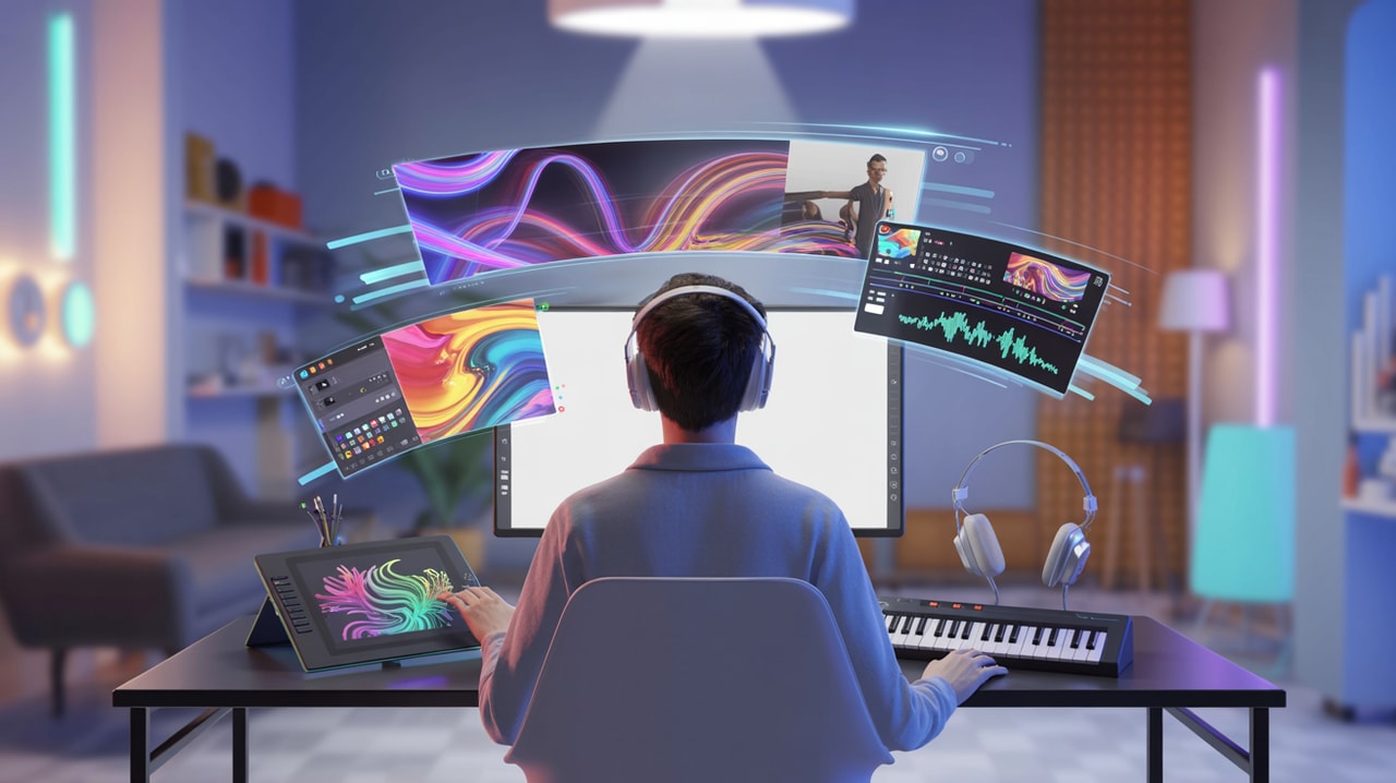Beyond Text: AI Tools for YouTube Visuals, Music, and More