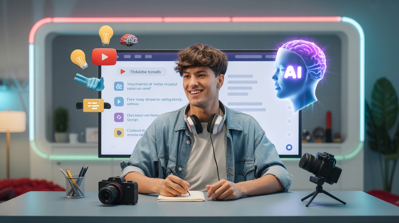 Stop Staring at a Blank Page: AI for YouTube Ideas & Scripts